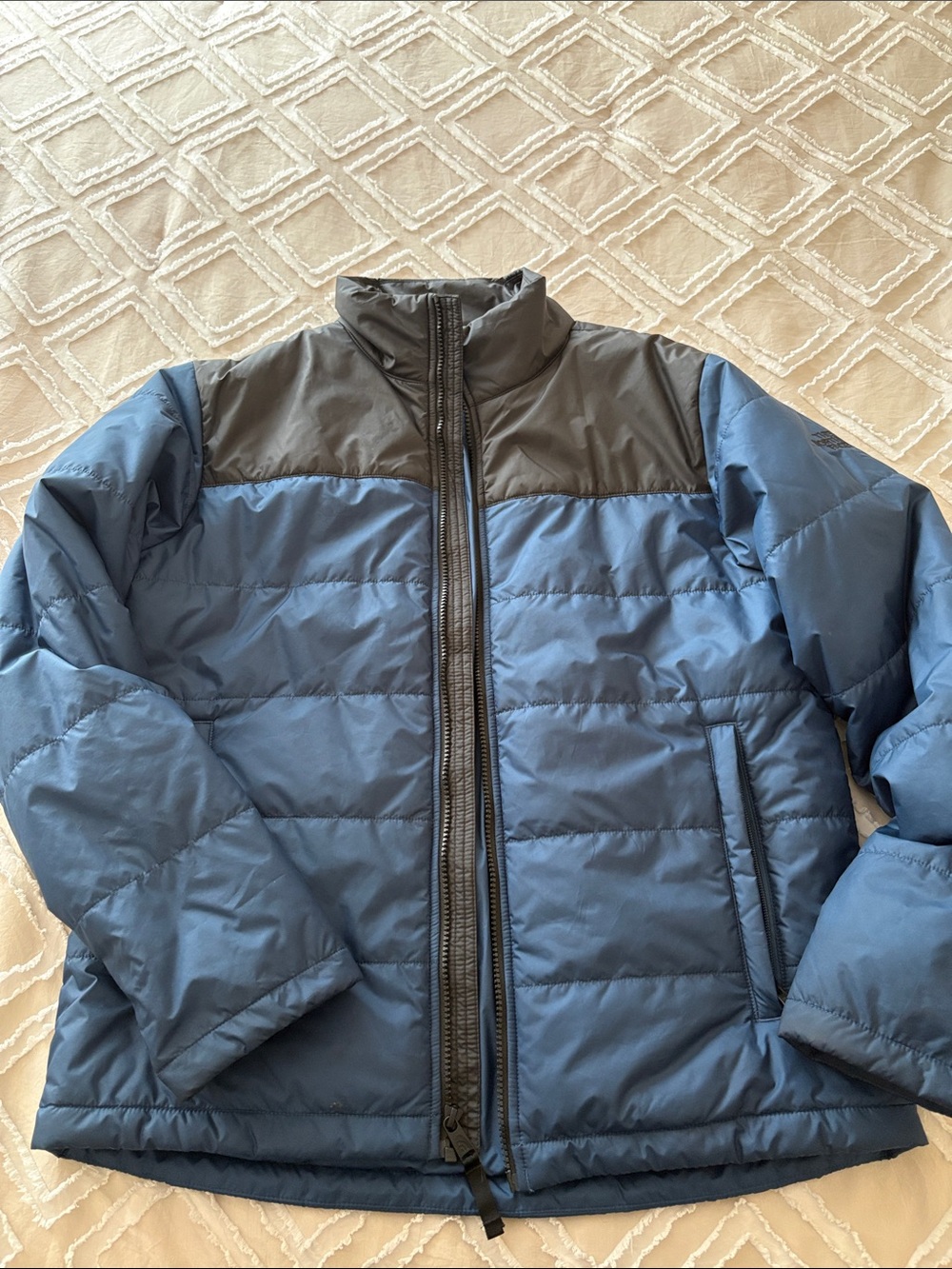 The North Face Men's Blue and black Puffer Jacket